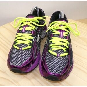 Brooks Ravena 4 Running Shoes Sneakers Womens‎ Black Purple Green Size 9.5 B
